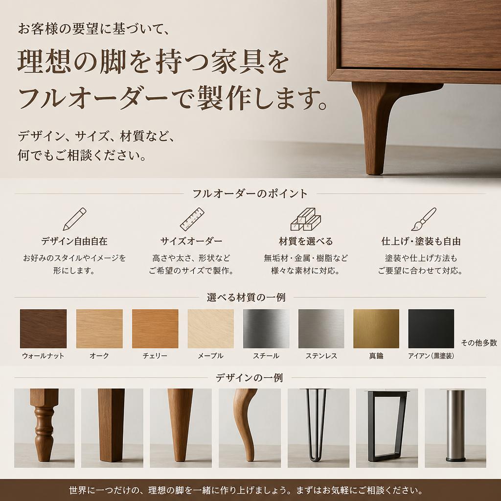 オーダーメイドで理想の家具を実現