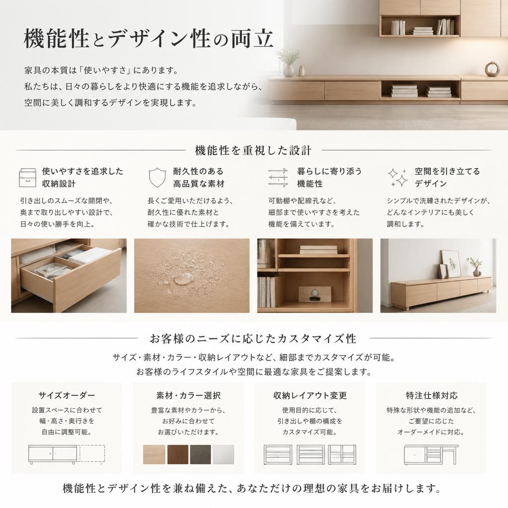 機能性とデザイン性の両立