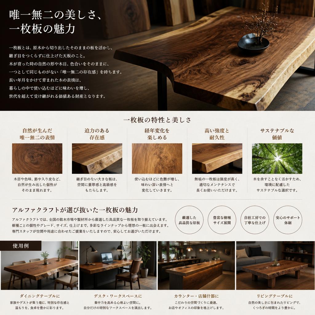 3. 一枚板の美しさ