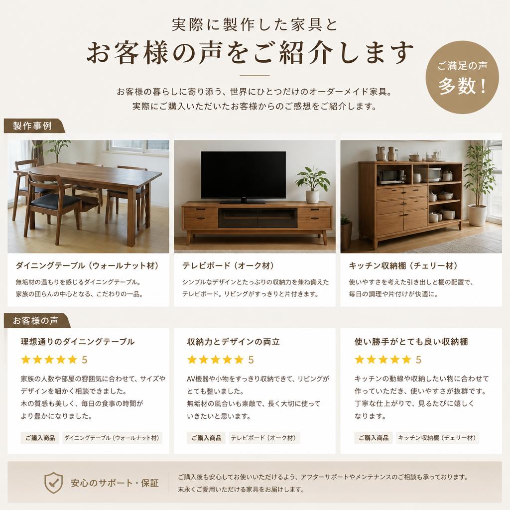 お客様事例と testimonials