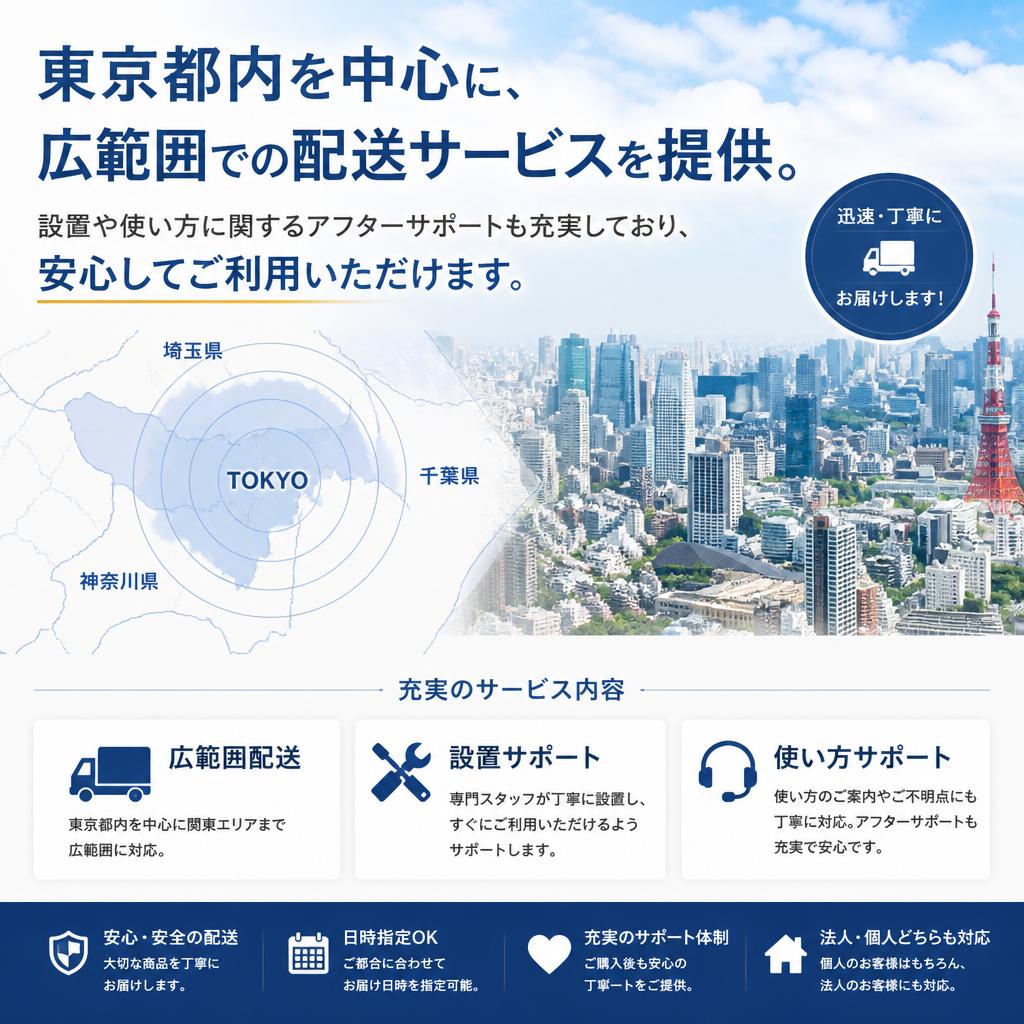 便利な配送とアフターサポート