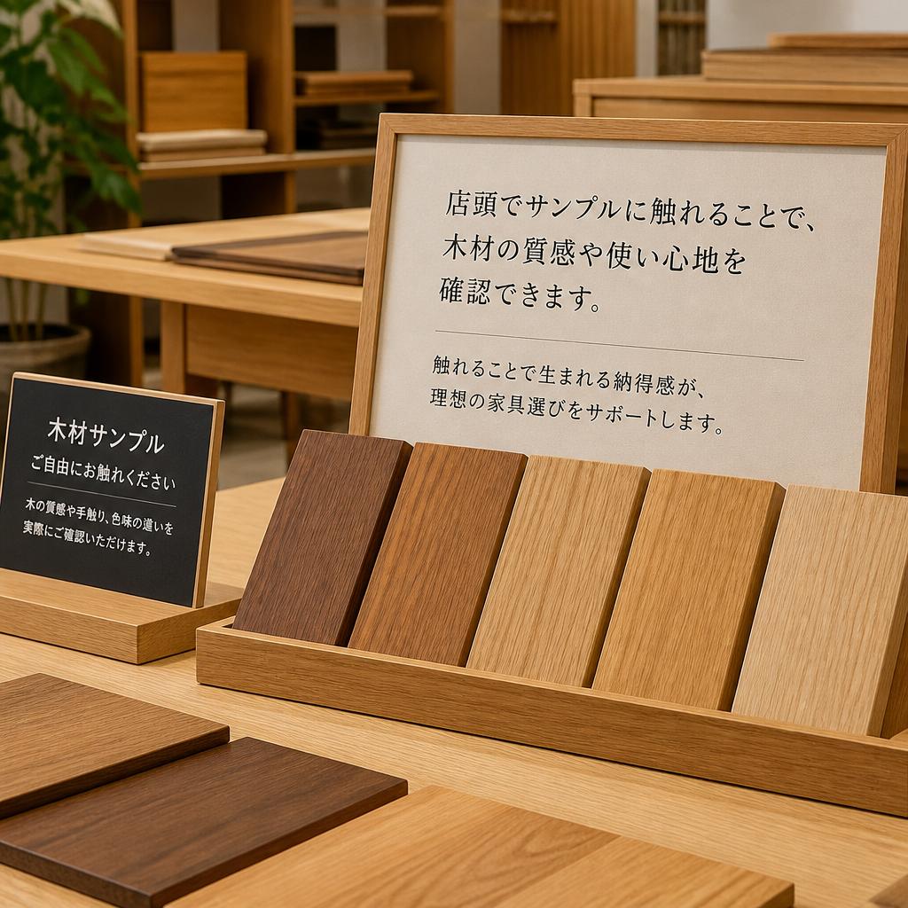 実際に触れて選べるサンプル
