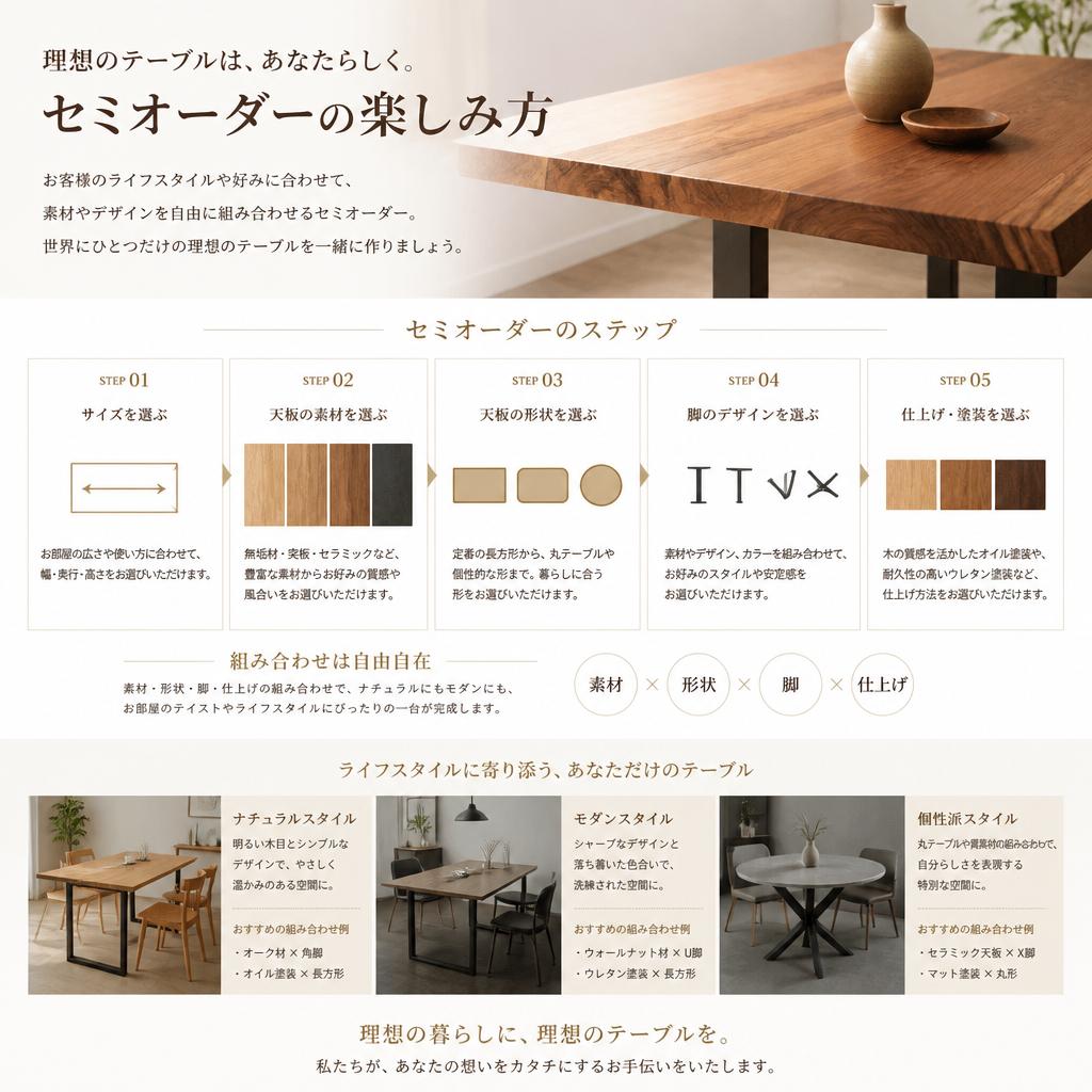 セミオーダーの楽しみ方