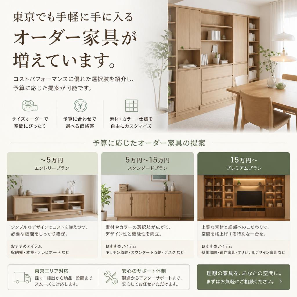 東京のリーズナブルな価格