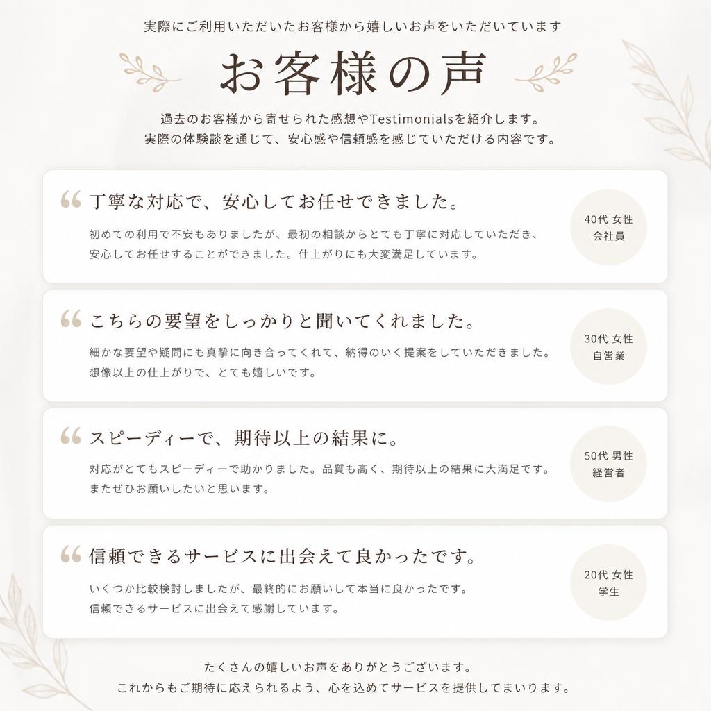 お客様の声