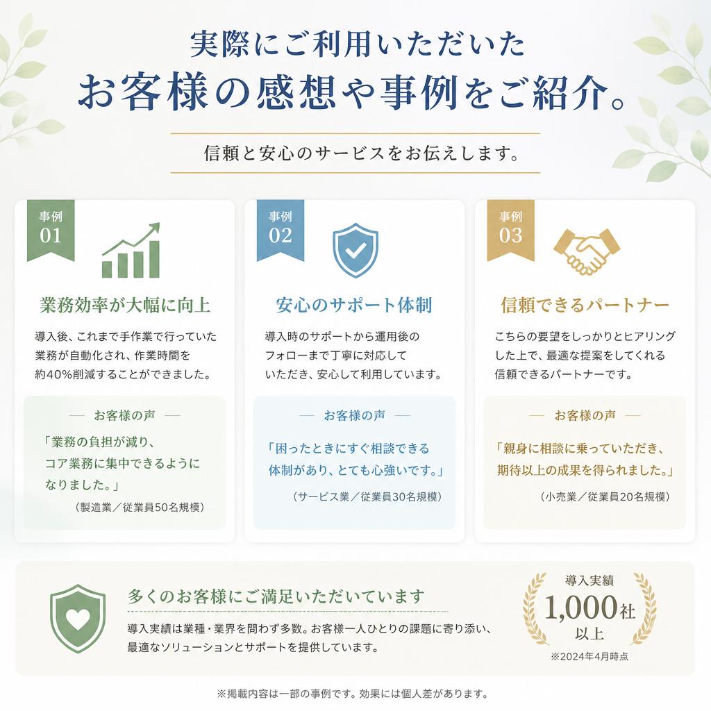お客様の声