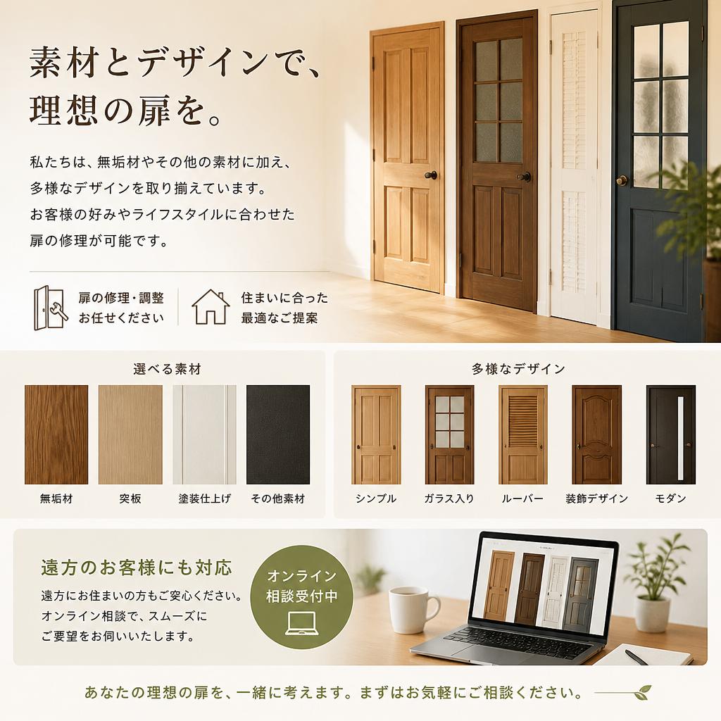 各種素材に対応
