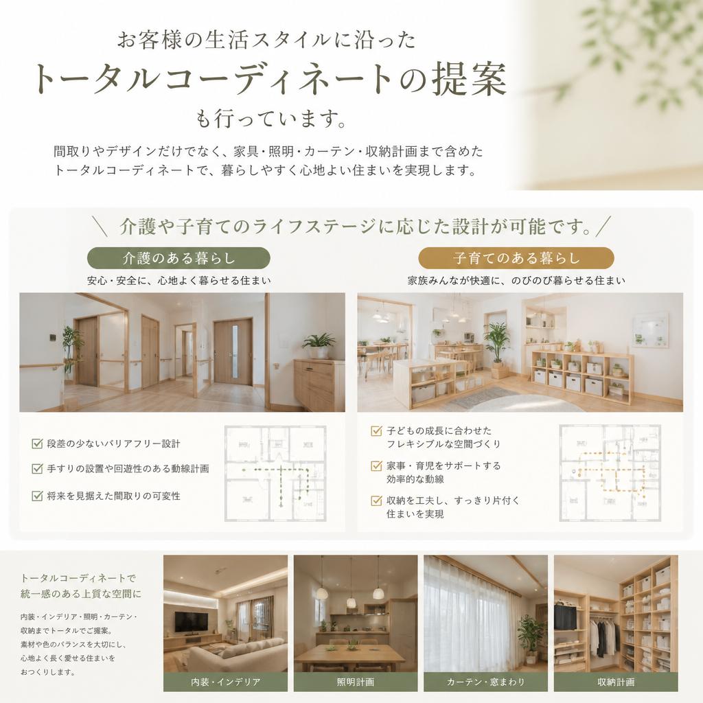 ライフスタイルに合わせたコーディネート