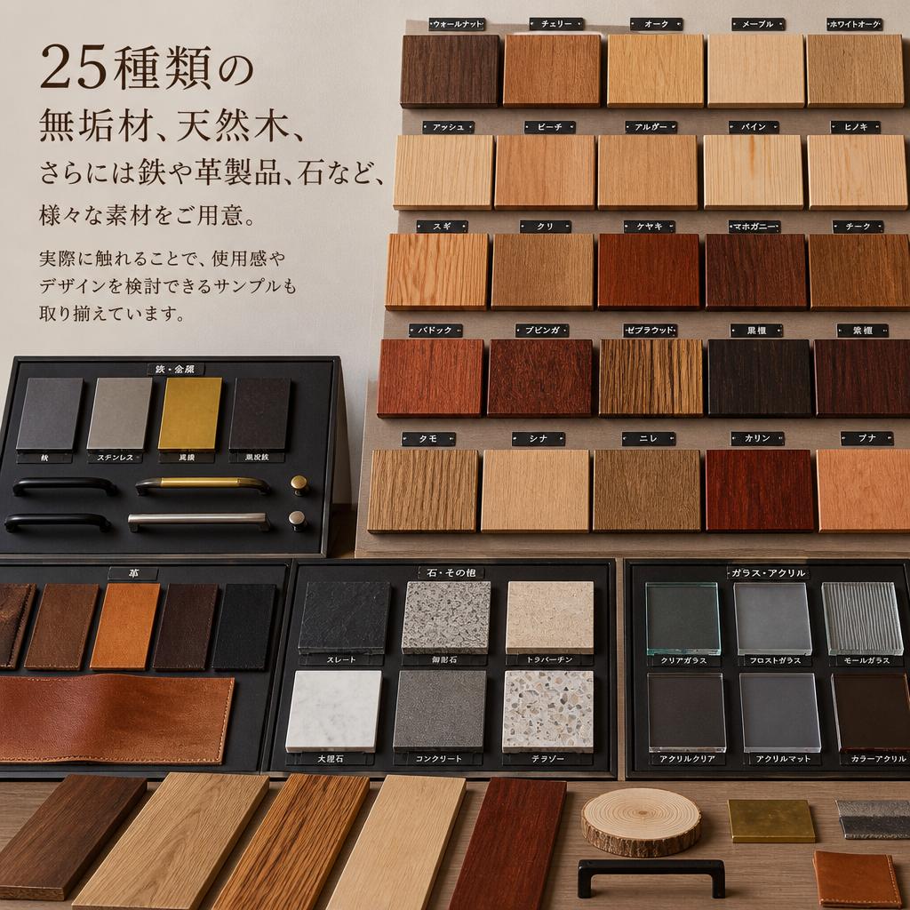 多様な素材から選ぶ