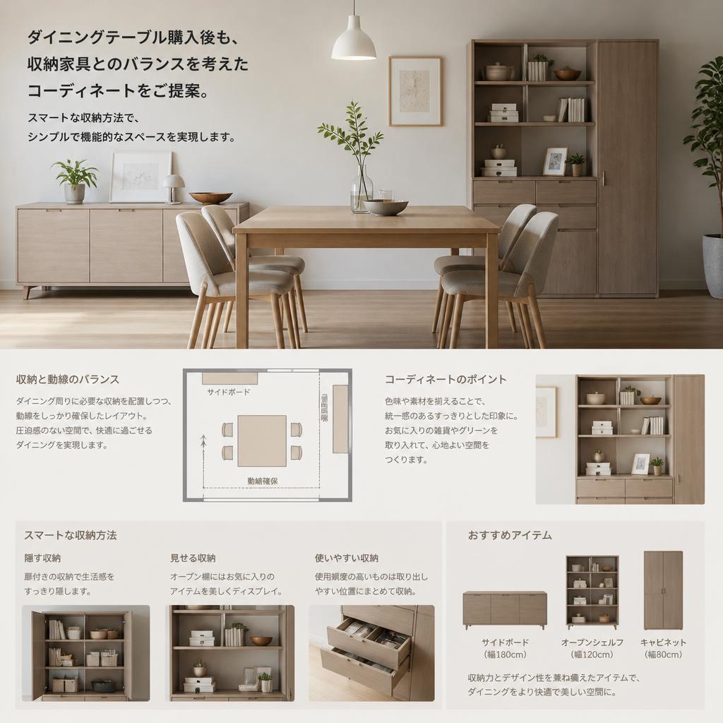 収納家具とのコーディネート