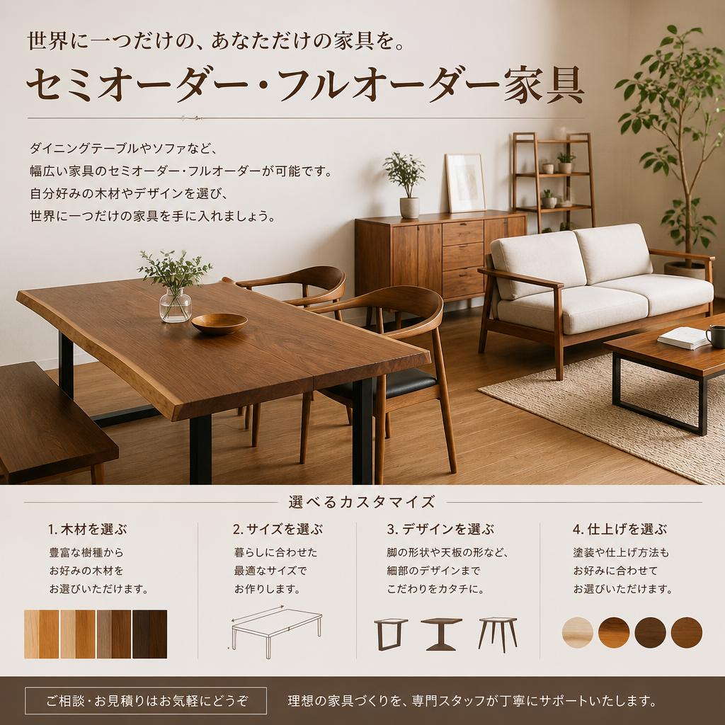 あなたにぴったりのオーダー家具