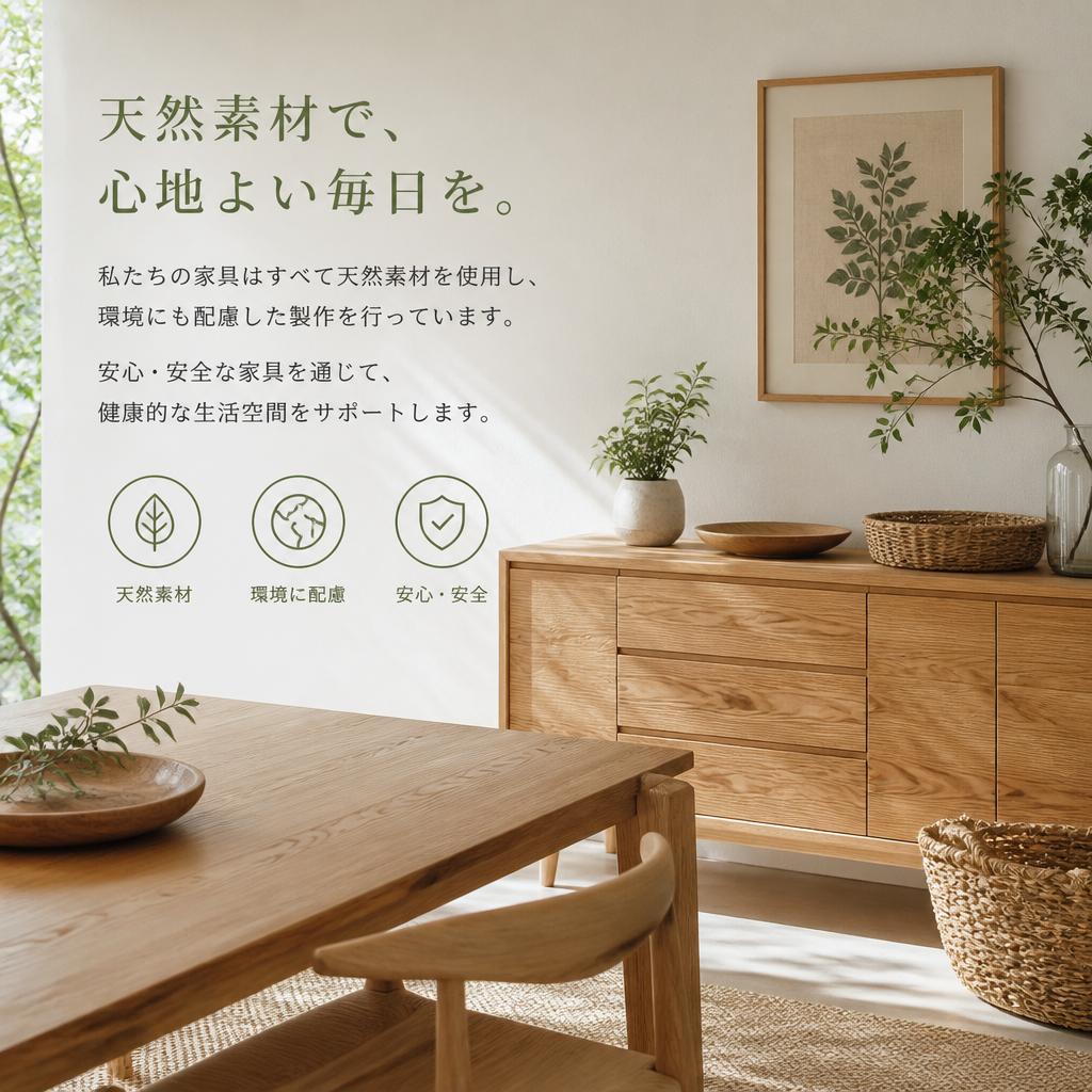 天然素材へのこだわり