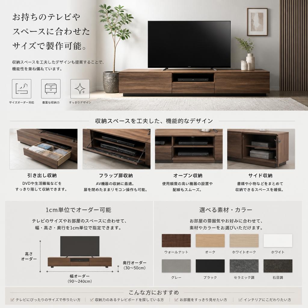 サイズと収納も自由自在