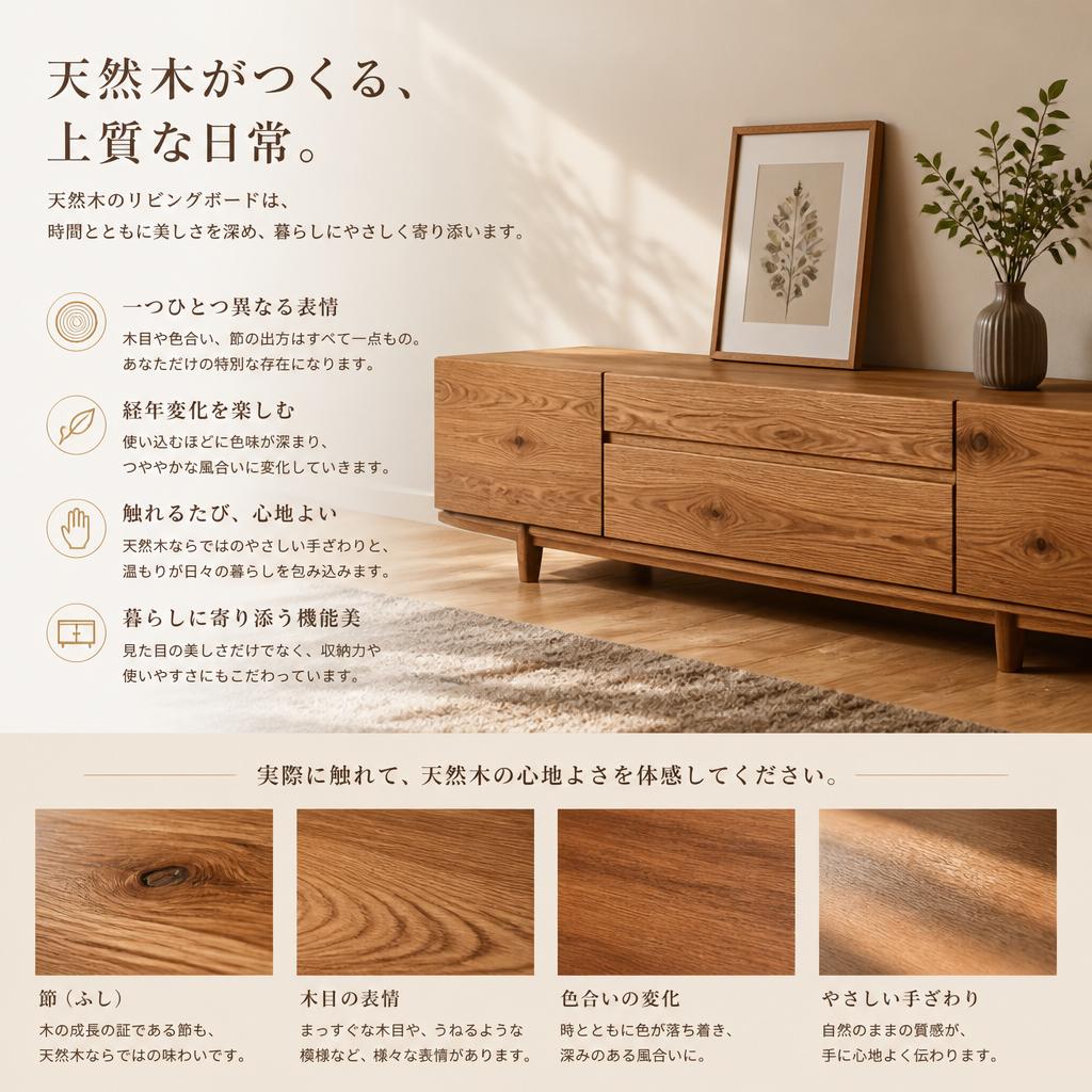 天然木の魅力を体感