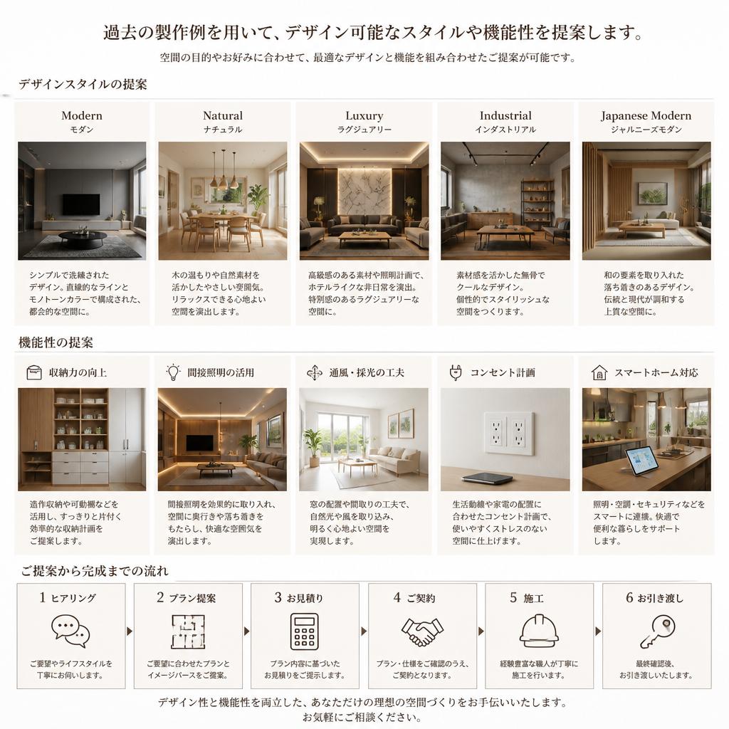 豊富なデザインの実績